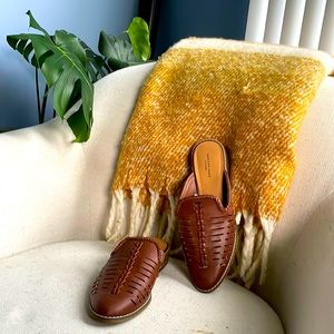 American Eagle Woven Slip-On Mule Sandals